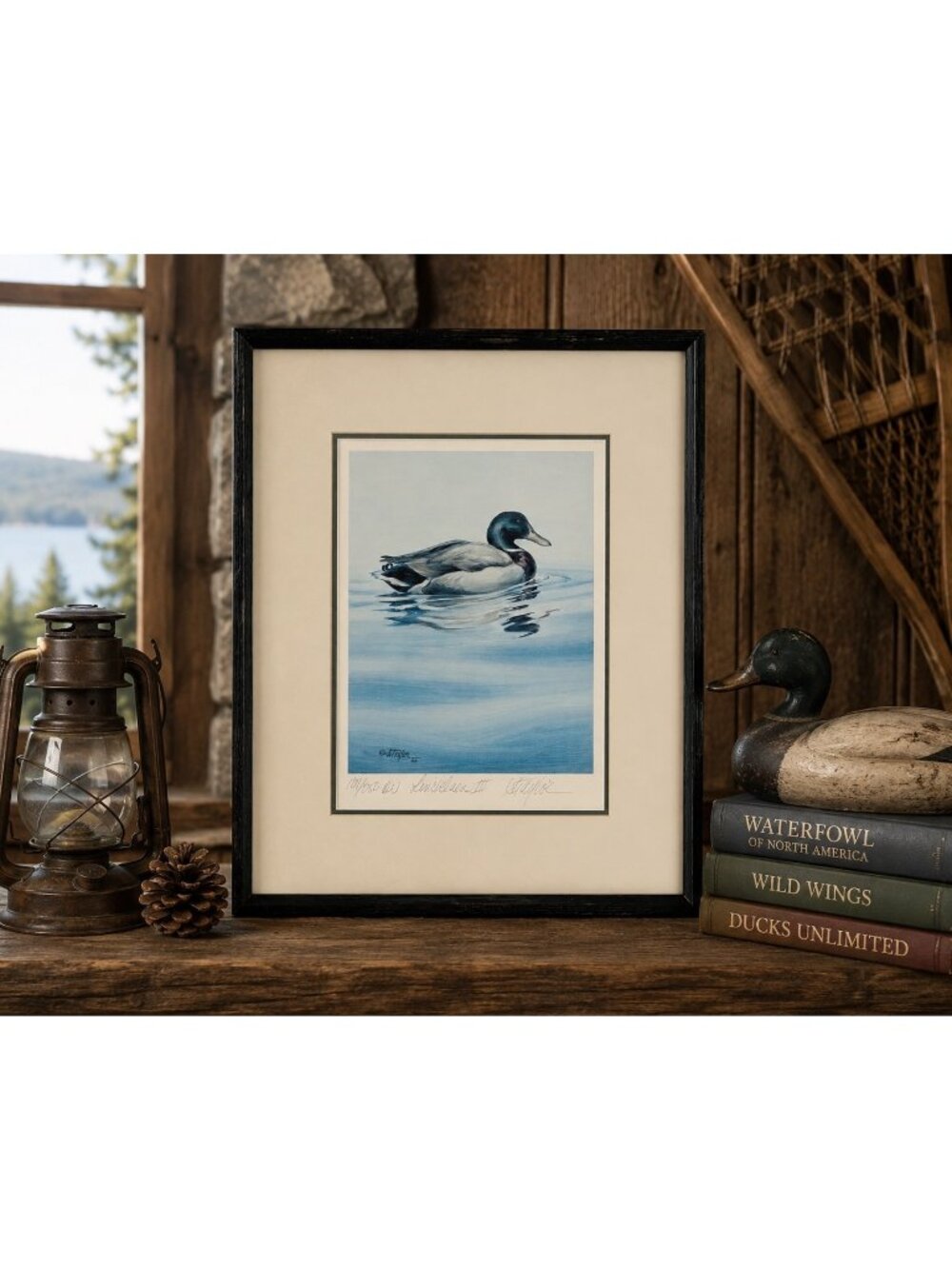 A Taylor Lincklaen Chapter NY Signed Ducks Unlimited Print 86 Framed